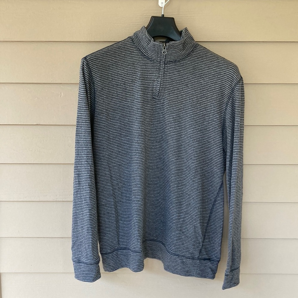 Vintage 1946, Stone Wash & Beaten striped, zipped, pullover.